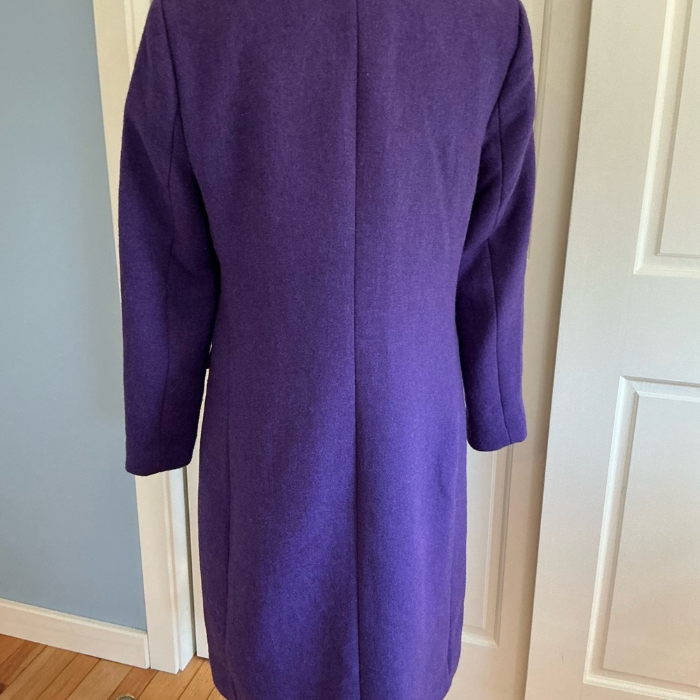 House of Harlow 1960 Purple Wool Trench Coat - Picture 2 of 4